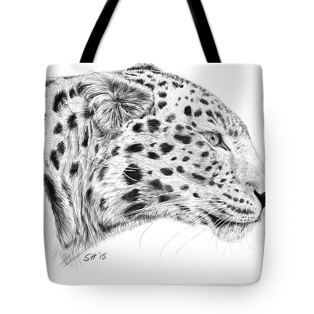 1000x1000 Amur Leopard Tote Bag For Sale - Amur Leopard Drawing