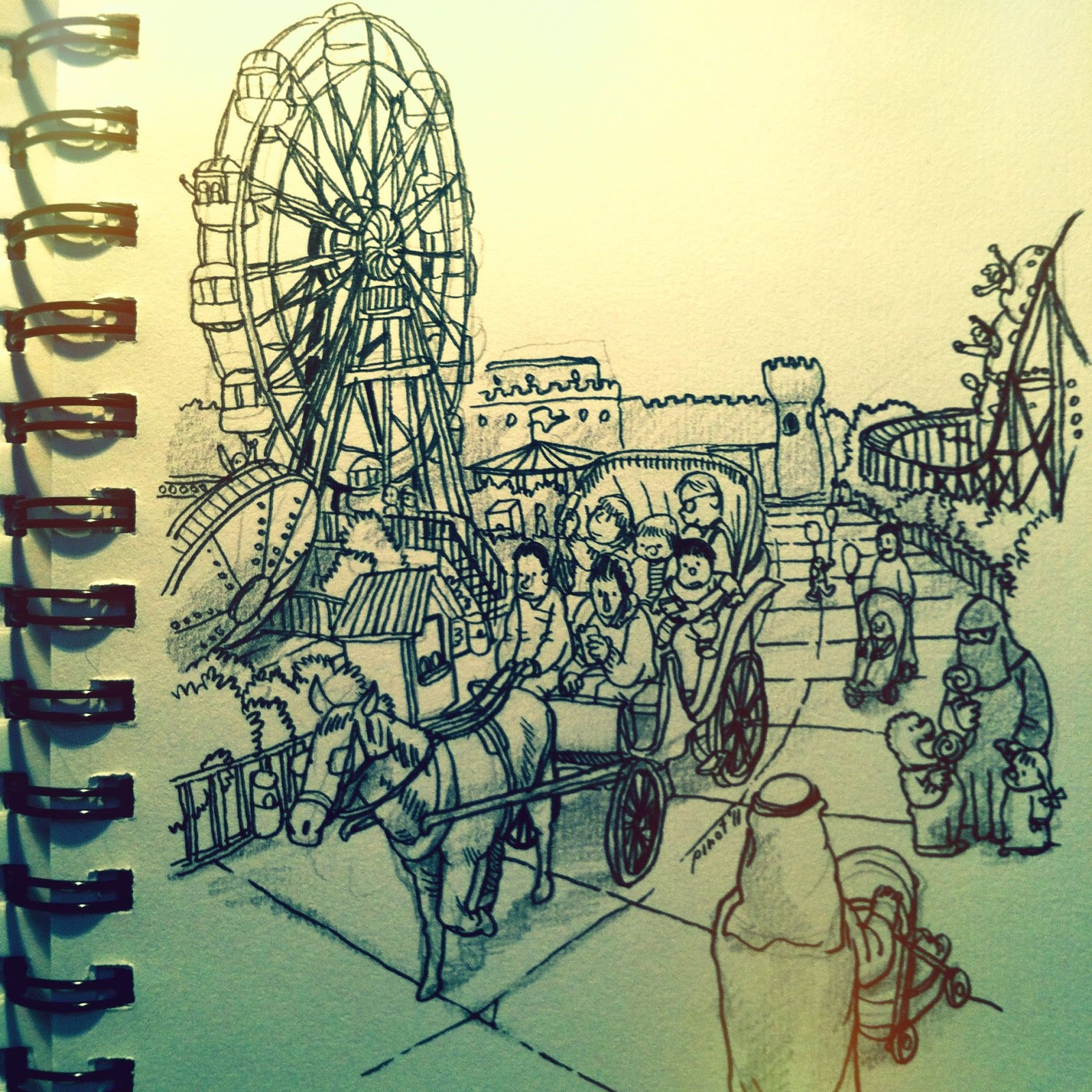Amusement Park Drawing at PaintingValley.com | Explore collection of