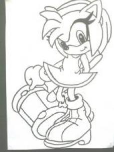 227x302 how to draw amy rose, step - Amy Rose Drawing