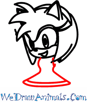 300x350 how to draw amy rose from sonic the hedgehog - Amy Rose Drawing