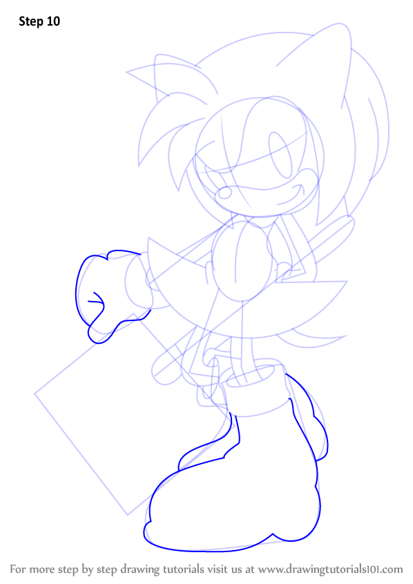 598x844 learn how to draw amy rose from sonic the hedgehog - Amy Rose Drawing