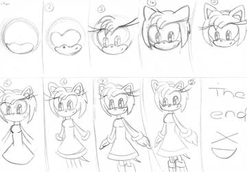 360x250 how to draw amy rose - Amy Rose Drawing