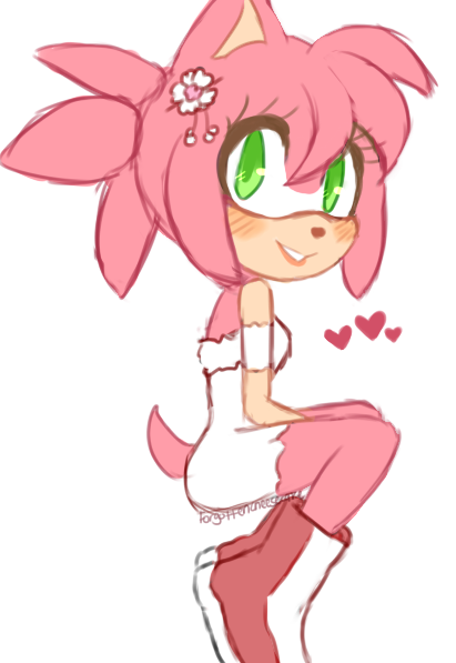 411x597 busy with lief also redoing old drawings sonic and friends - Amy Rose Drawing