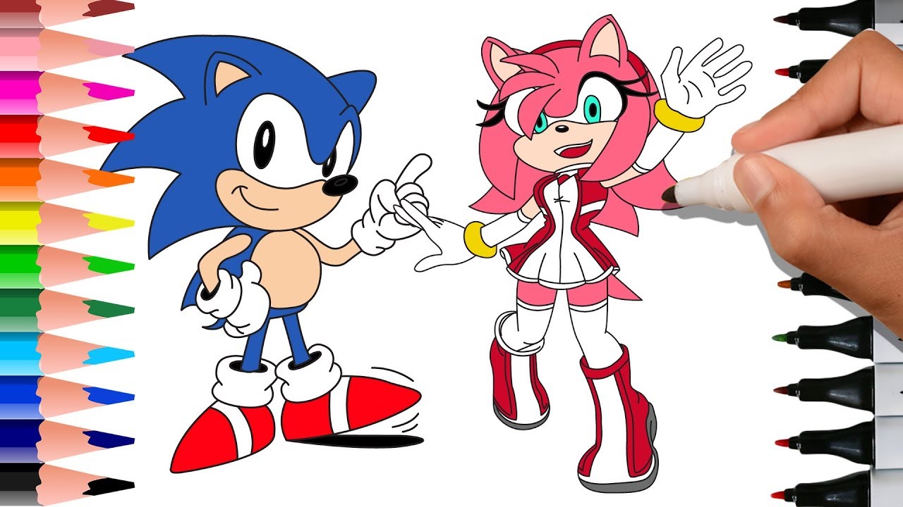1280x720 Drawing Step - Amy Rose Drawing