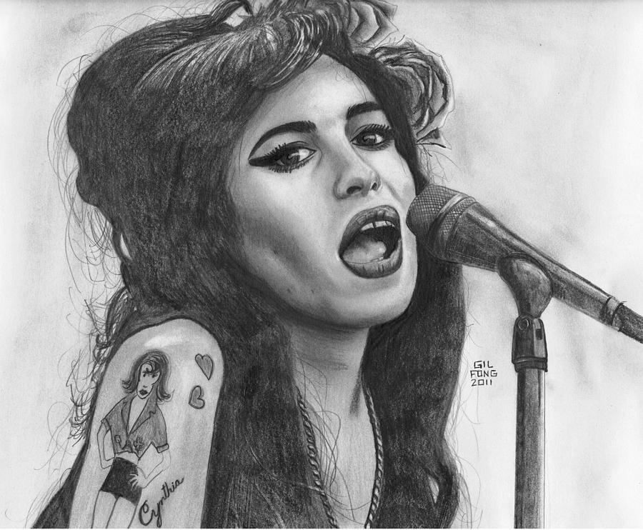 900x742 Amy Winehouse Drawing - Amy Winehouse Drawing
