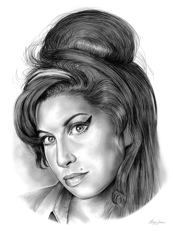 675x900 Amy Winehouse Drawing - Amy Winehouse Drawing
