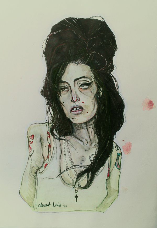 600x871 Amy Winehouse - Amy Winehouse Drawing