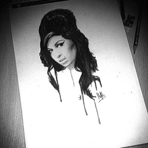 500x500 Rip Amy Winehouse Drawing - Amy Winehouse Drawing