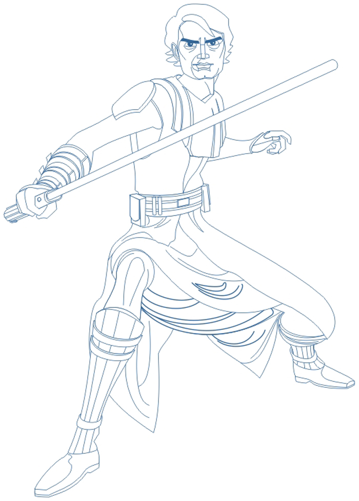 700x978 How To Draw Anakin Skywalker From Star Wars The Clone Wars Step - Anakin Skywalker Drawing