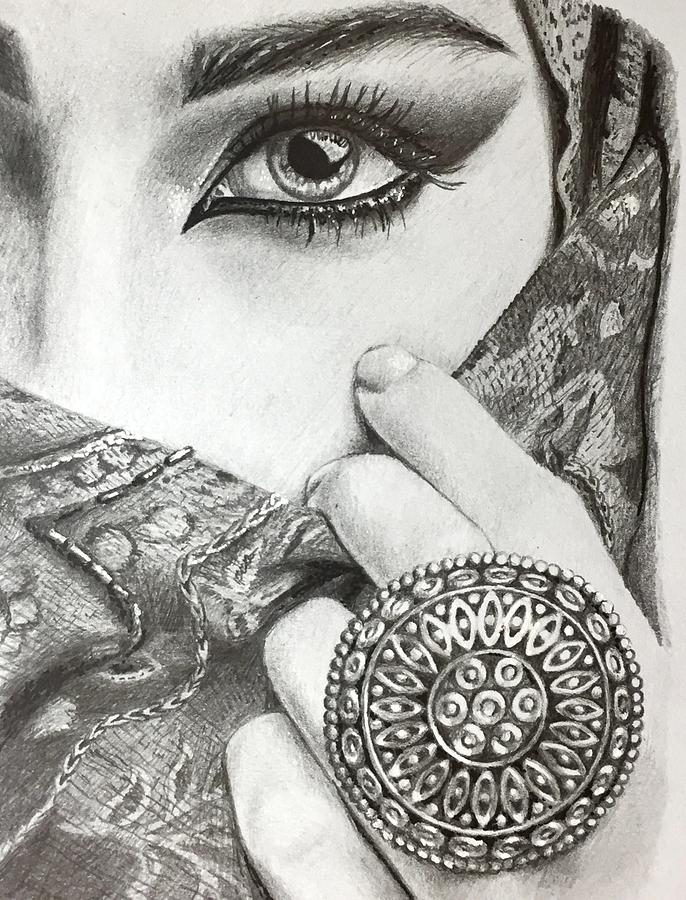 686x900 gaze from the east drawing - Anastasia Drawing