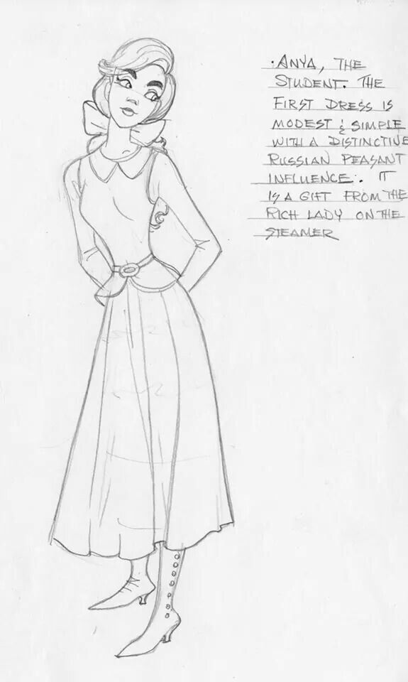 575x960 sketches disney concept art, illustration - Anastasia Drawing