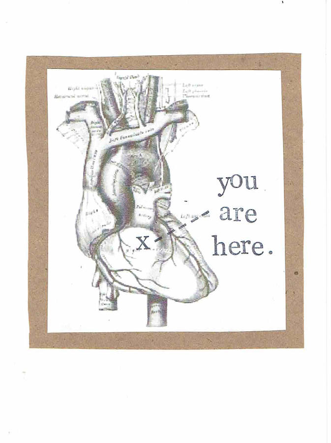673x900 You Are Here Anatomical Heart Drawing - Anatomical Heart Drawing