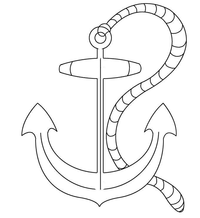 680x740 How To Draw An Anchor Easy Drawing Guides - Anchor Drawing