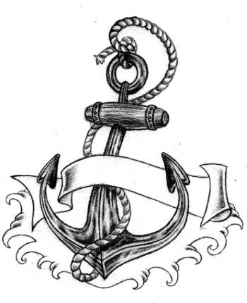 Anchor Line Drawing at PaintingValley.com | Explore collection of ...