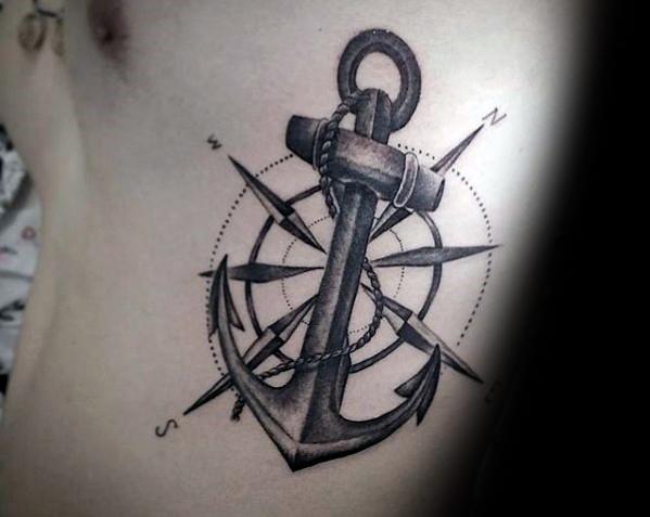 599x477 Unique Anchor Tattoos For Men - Anchor Tattoo Drawings