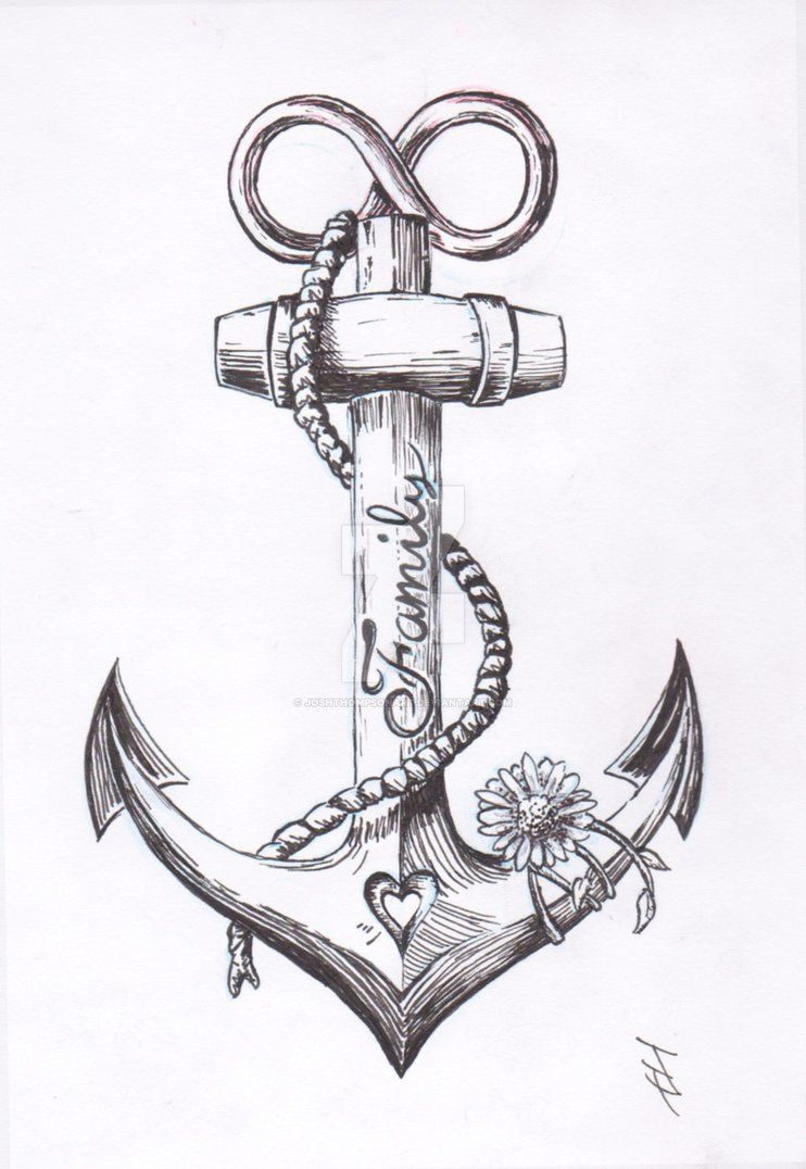 742x1076 Anchor Tattoo Design - Anchor Tattoo Drawings