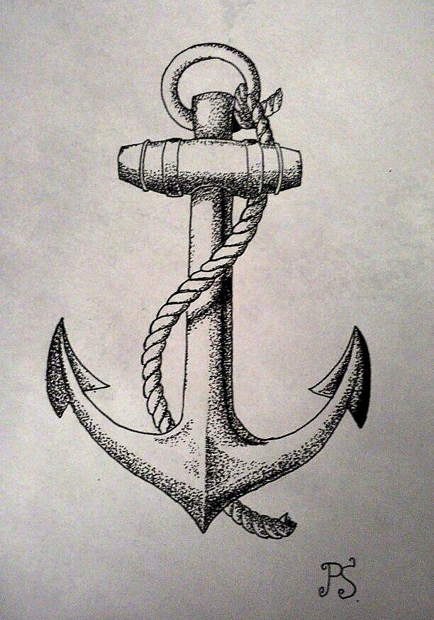 612x873 Tattoo - Anchor Tattoo Drawings