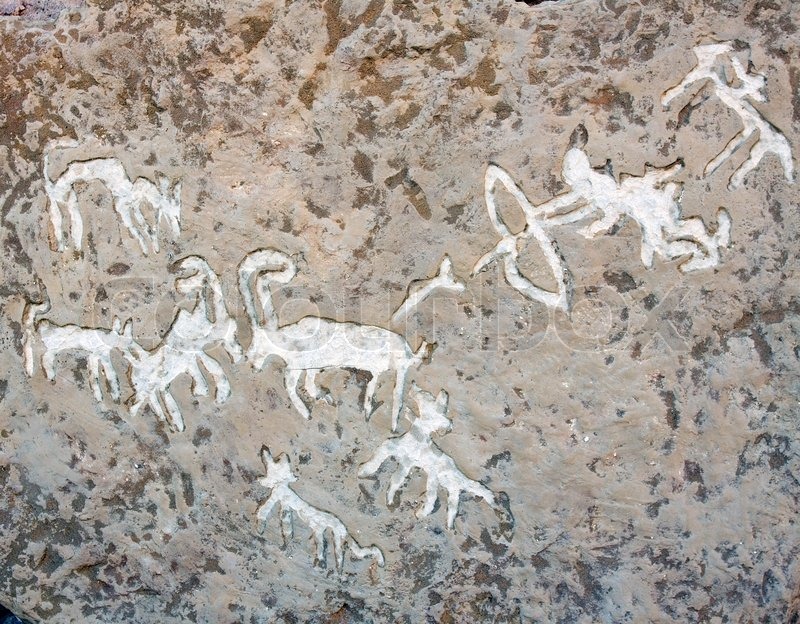 800x624 ancient drawings of old people, hunting stock photo colourbox - Ancient Drawings