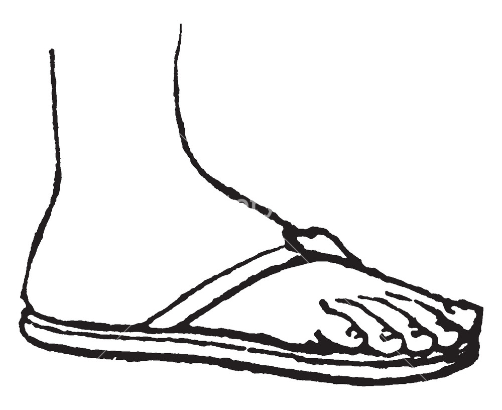 1000x816 greek sandal is a worn in ancient greece, vintage line drawing - Ancient Greek Drawings