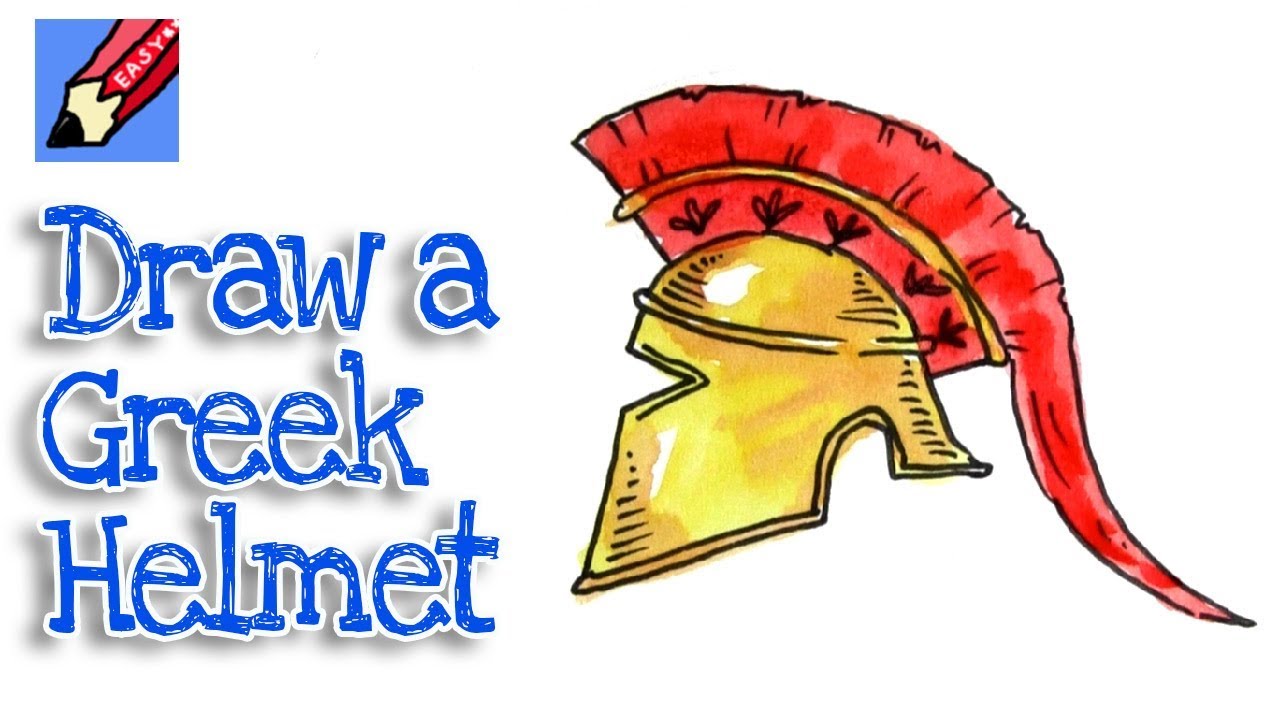 1280x720 how to draw an ancient greek helmet real easy - Ancient Greek Drawings