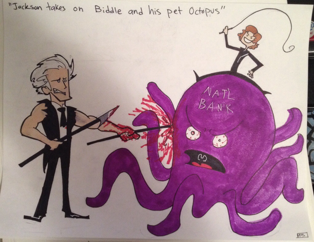 1024x790 andrew jackson political cartoon molly buffington - Andrew Jackson Drawing
