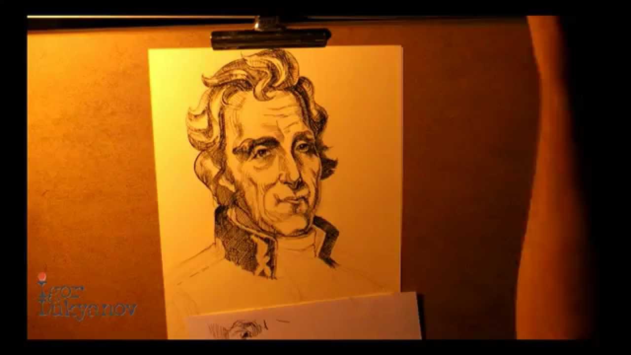 1280x720 portrait of andrew jackson - Andrew Jackson Drawing