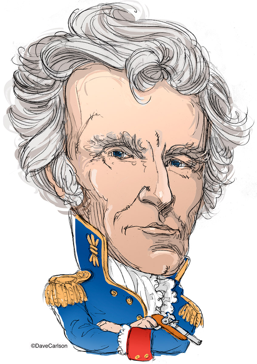 847x1200 andrew jackson caricature carlson stock art - Andrew Jackson Drawing