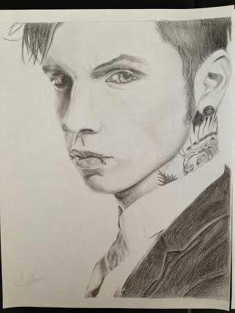 340x453 Andy Biersack Drawing Black Veil Brides Art Sketches, Art - Andy Biersack Drawing