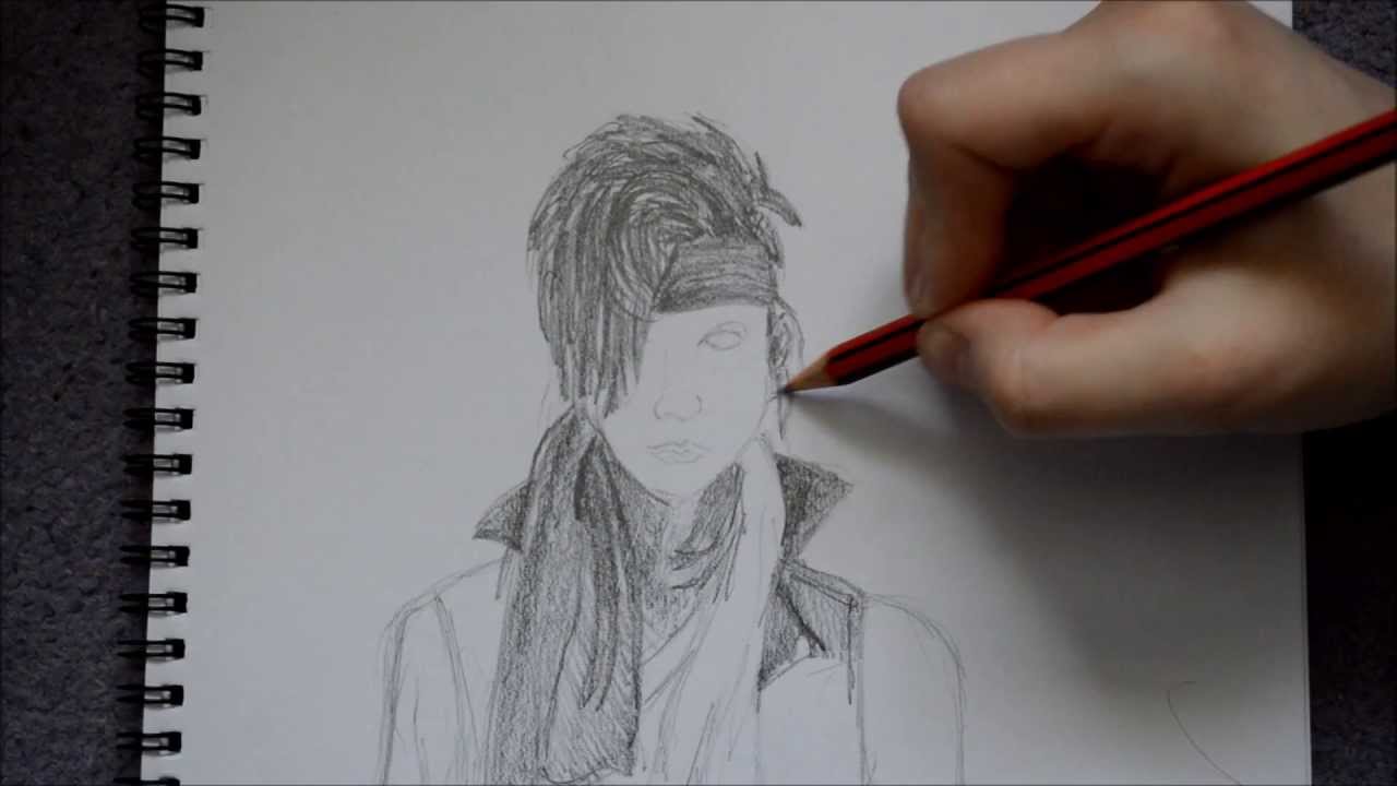 1280x720 Daily Drawing - Andy Biersack Drawing