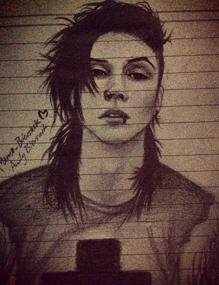 738x960 Andy Biersack Drawing Awesome Drawings - Andy Biersack Drawing