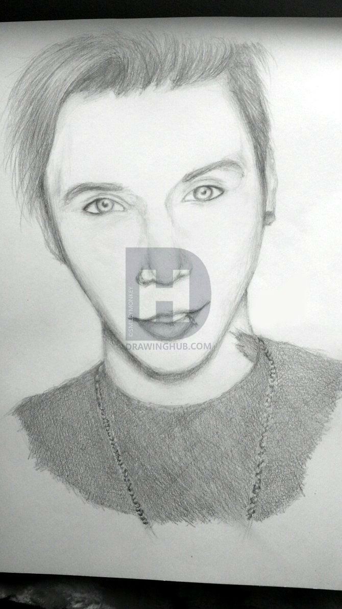 670x1191 Andy Biersack Drawing - Andy Biersack Drawing