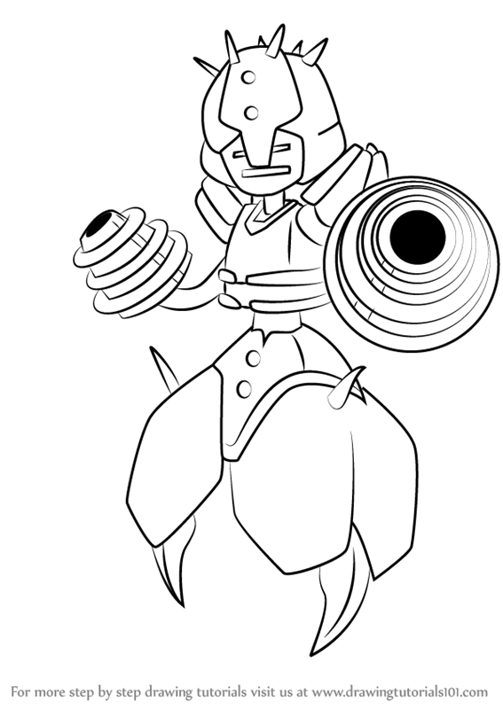 567x800 Learn How To Draw Anemone From Medabots - Anemone Drawing