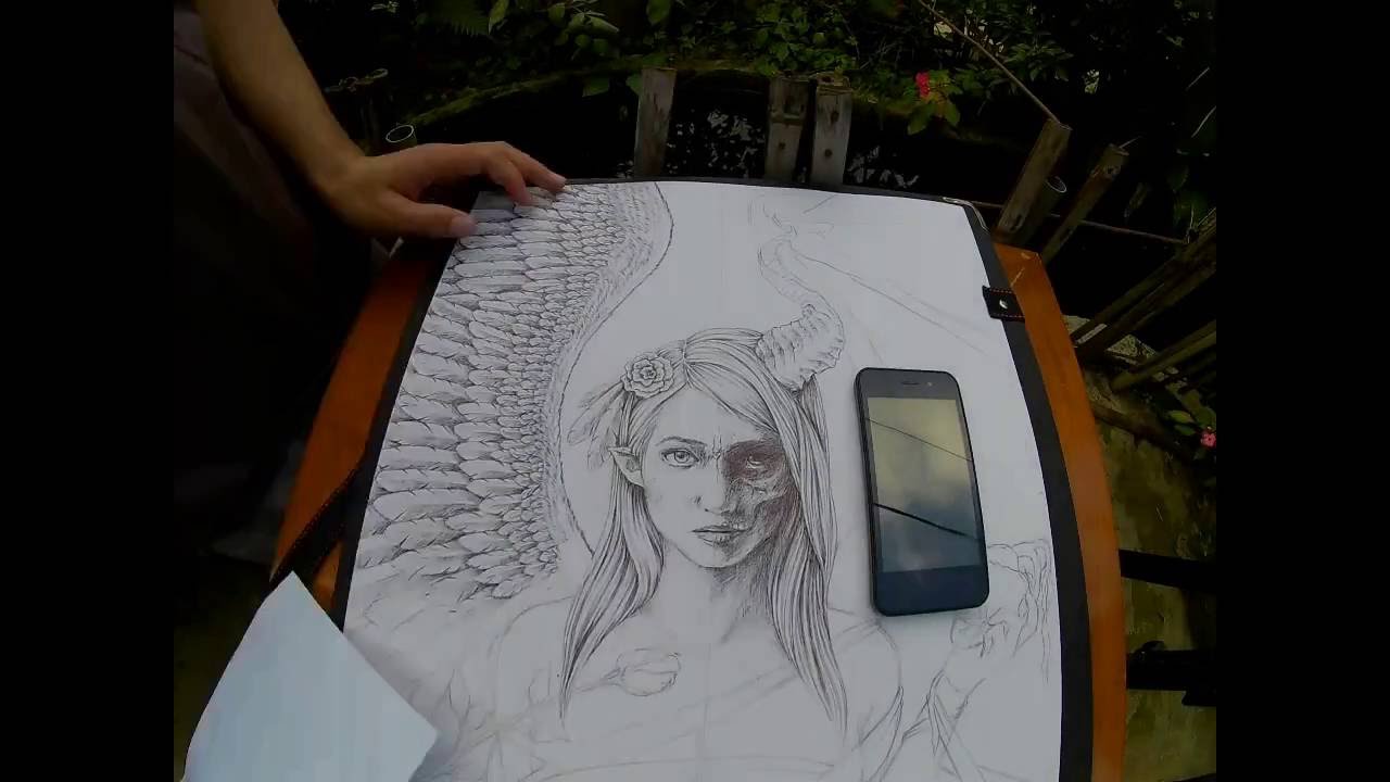 1280x720 Drawing An Angel Devil - Angel And Devil Drawing