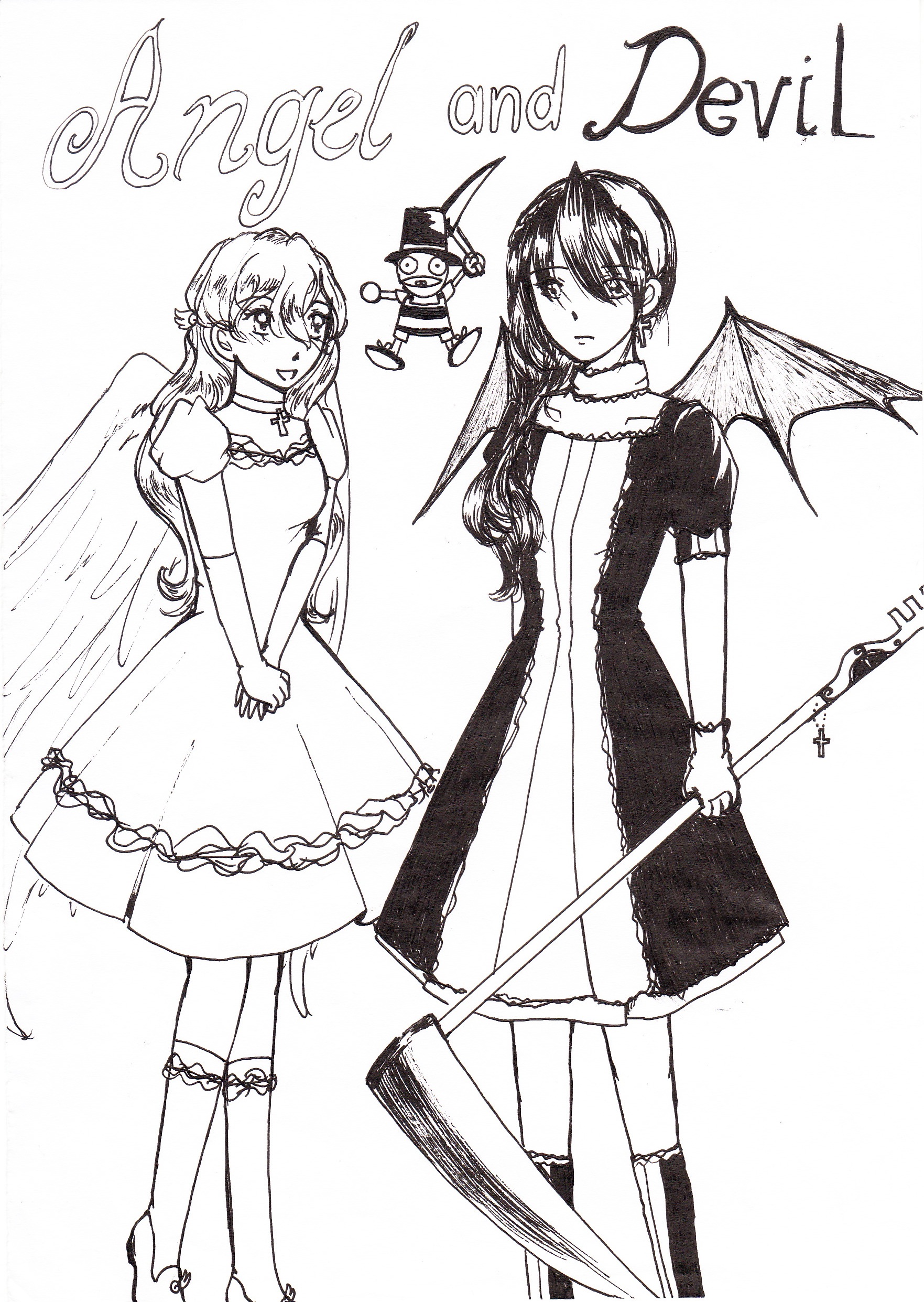 Angel And Devil Drawing at Explore collection of