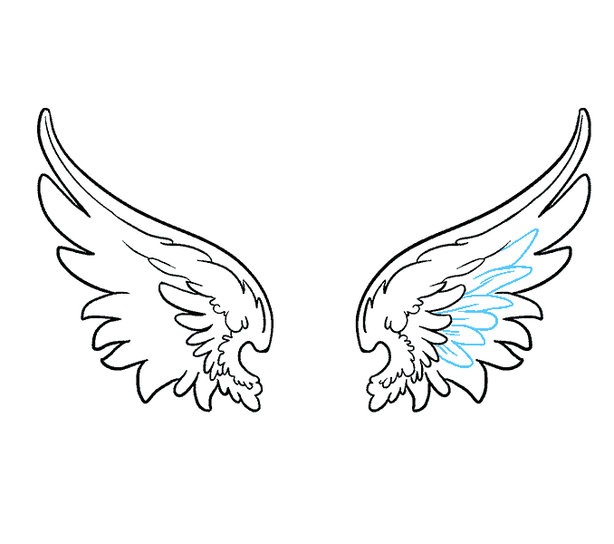678x600 How To Draw Angel Wings In A Few Easy Steps Easy Drawing Guides - Angel Cartoon Drawing