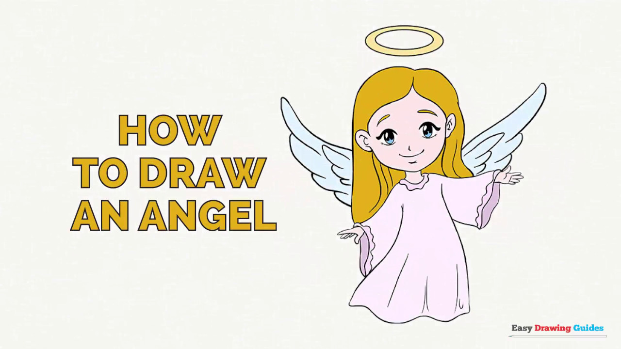 1280x720 How To Draw An Angel In A Few Easy Steps Drawing Tutorial - Angel Cartoon Drawing
