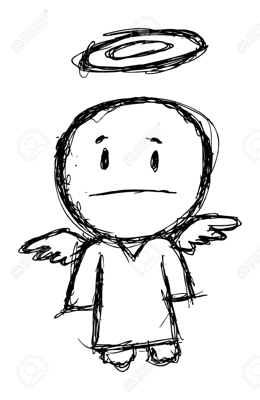 847x1300 Angel Cartoon Image Group With Items - Angel Cartoon Drawing