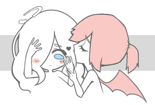 320x218 finish!!! is random draw - Angel Devil Drawing