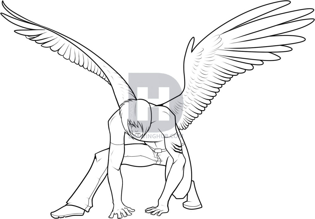 1036x720 Anime Drawing Angel Anime Collection - Angel Drawing