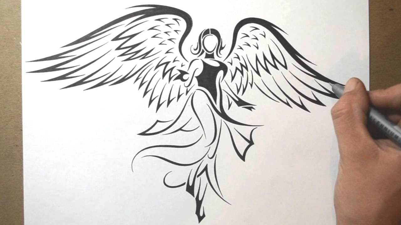 1280x720 How To Draw An Angel - Angel Drawing