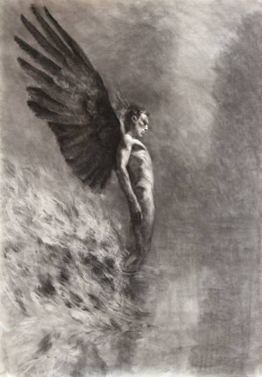 375x540 Rising Angel Drawing - Angel Drawing