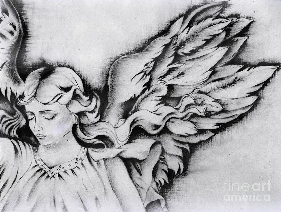 900x678 Angel Wings Drawing - Angel Drawing