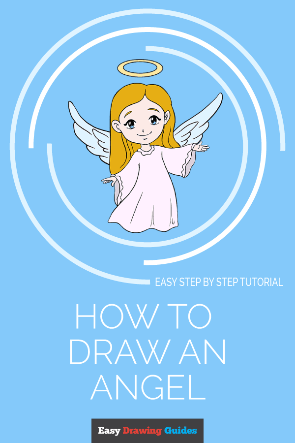 600x900 How To Draw An Angel In A Few Easy Steps Easy Drawing Guides - Angel Drawing Cartoon
