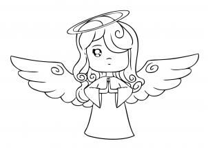 302x215 how to draw a cartoon angel step xmas in angel drawing - Angel Drawing Cartoon