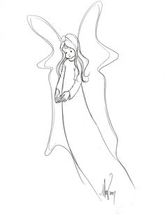 236x306 How To Draw An Angel Girl Step - Angel Drawing Easy