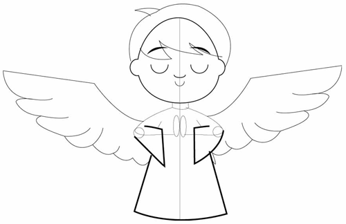500x324 How To Draw Cartoon Angels In Easy Step - Angel Drawing For Kids