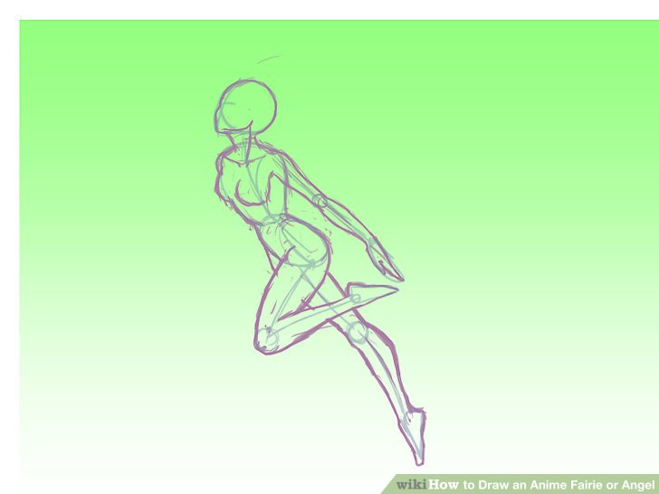 728x546 How To Draw An Anime Fairie Or Angel Steps - Angel Drawing Images