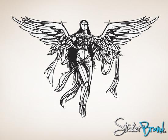 550x460 Vinyl Wall Decal Sticker Angel Drawing Sketch - Angel Drawing Images