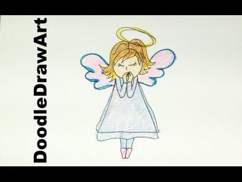 480x360 How To Draw An Angel Easy Drawing - Angel Easy Drawing