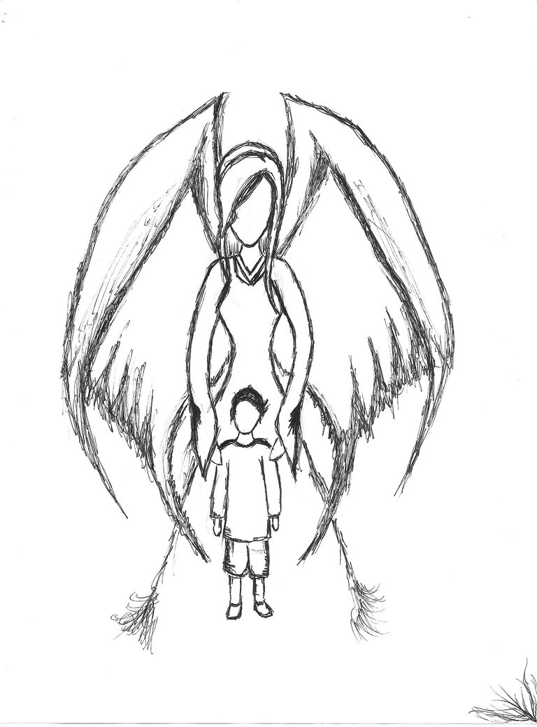 768x1039 Angel Easy Drawing - Angel Easy Drawing